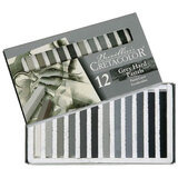 Cretacolor Harmaa Pastelli, kovat pastelliliidut 12kpl  