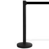 Kulunohjaustolppa sisäänkelautuvalla liinalla musta