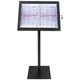 LED Menuteline 4xA4 Black Star jalustalla