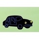 Siluetti liitutaulu Auto +liitutaulukynä
