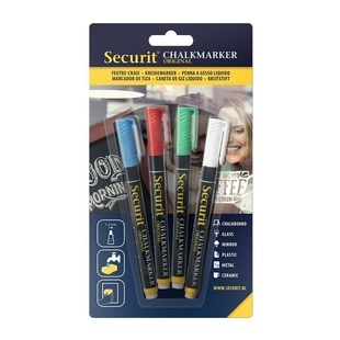 Chalk Marker liituhuopakynä 1-2 mm 4kpl värilajitelma