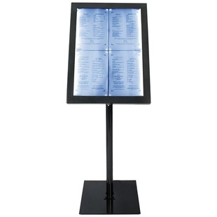 LED Menuteline 4xA4 Black Star jalustalla