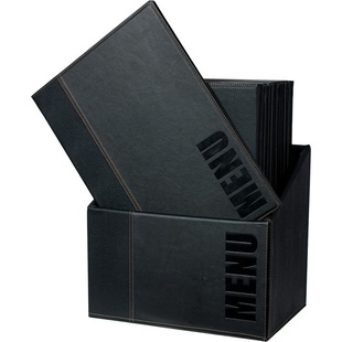 Menukansio A4 TRENDY musta 20 kpl + boxi